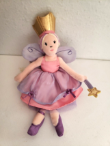 Target Fairy Doll Plush Soft Toy Pink Purple Blonde Yarn Hair Star Wand Small 8&quot; - £29.36 GBP