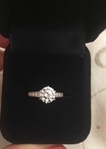 Two Carat CZ Solitaire Fashion Engagement Ring Size 7 - £59.22 GBP