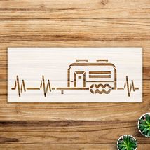 Camper Heartbeat Stencil Pattern for Walls and Crafts, Reusable Mylar Te... - $14.69+