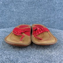 Born  Women Thong Sandal Shoes Red Leather Size 9 Medium - £19.10 GBP