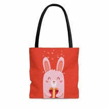 Bunny In Love With Gift Valentine&#39;s Day Chili Pepper AOP Tote Bag - $26.35+