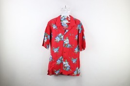 Vintage 70s Streetwear Mens Size Medium Rayon Flower Hawaiian Camp Button Shirt - £39.52 GBP