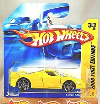 2008 Hot Wheels #33 First Editions 33/40 FERRARI FXX Yellow w/Pr5 Sp Short Card - £21.63 GBP