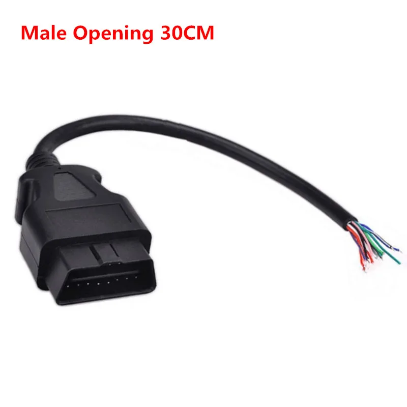 OBD2 16Pin Male Connector For ELM327 Extension Adapter Obd Cable Obdii Eobd Odb - £77.94 GBP