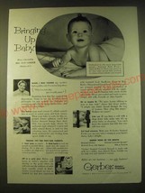 1956 Gerber Baby Foods Ad - Bringin up Baby - £14.78 GBP