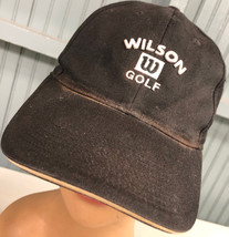 Wilson Golf Discolored Black Strapback Baseball Hat Cap - £11.25 GBP