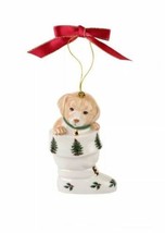 Spode Christmas Tree Puppy in Boot Ornament - £14.70 GBP