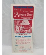 The Sightseeing Trains Welcome You To Historic Old St Augustine Map Broc... - €13,80 EUR