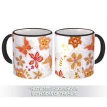 Hand Painted Flowers : Gift Mug Terracotta Pattern Butterflies Diy Home Decor Tw - £12.74 GBP
