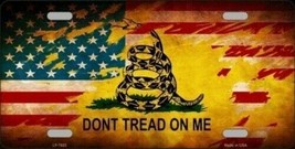 &quot;Don&#39;t Tread On Me&quot; Metal License Plate 2 Sizes Auto or Motorcycle New! - $9.95