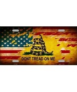 &quot;Don&#39;t Tread On Me&quot; Metal License Plate 2 Sizes Auto or Motorcycle New! - £7.93 GBP