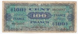France, 100 Francs 1944 Military Issue, "Saint Number 786 De Marche Arri... - $39.15