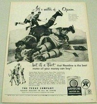 1952 Print Ad Texaco Havoline Oil Physical Hockey &amp; Basketball Games  - £10.88 GBP