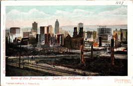 Vtg Postcard California San Francisco Ruins South from California St. hill 1906 - £7.39 GBP