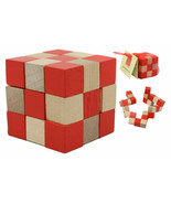 Ebros Frank Lloyd Wright Cube 3D Puzzle 2.25&quot; H Wooden Puzzles Brain Exe... - $16.45 CAD