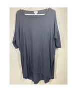 LuLaRoe Irma Shirt Top Tunic Half Sleeve Round Neck Solid Black Womens S... - €19,05 EUR