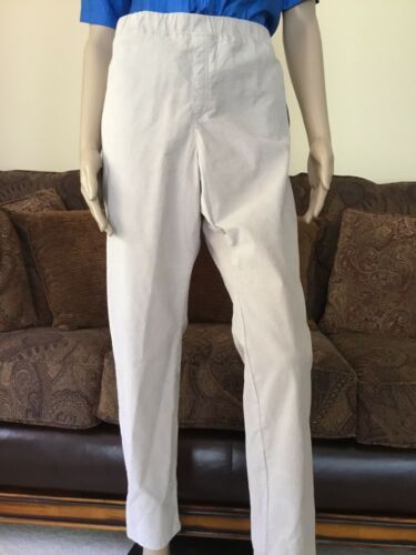 NEW KAREN SCOTT WOMEN&#39;S STRETCH BEIGE CORDUROY PANTS SIZE XL PETITE INSE... - $15.84