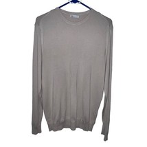 Zara Men Beige Crew Neck Lightweight Sweater Size Medium Minimalist Cont... - $181.33 MXN