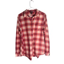 Eddie Bauer Women&#39;s Classic Fit Plaid Button-Up Shirt – Size L - $346.38 MXN