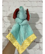 Fisher Price Elephant Lovey Baby Security Blanket Blue Red Yellow White ... - £14.37 GBP