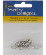 Ball Link Chain 24 Inches Silver - $16.41