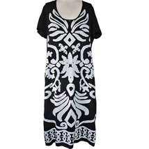 Black Printed Sweater Dress Size 22/24W - £27.76 GBP