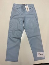 ASHLEY BROOKE@Kaleidoscope Pale Blue Faux Leather Slim Fit Trousers L26 (bp412) - £20.68 GBP