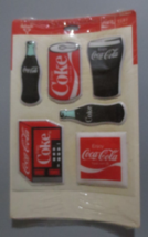 Set of 6 puffy Coca Cola stickers new in wrap - £5.93 GBP