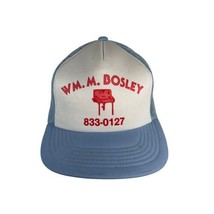 Vintage Plumbing Advertising Blue WM. M. Bosley SnapBack Trucker Hat One... - £18.26 GBP