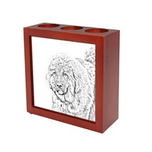 Tibetan Mastiff - Wooden stand for candles/pens with the image of a dog ! - £15.71 GBP