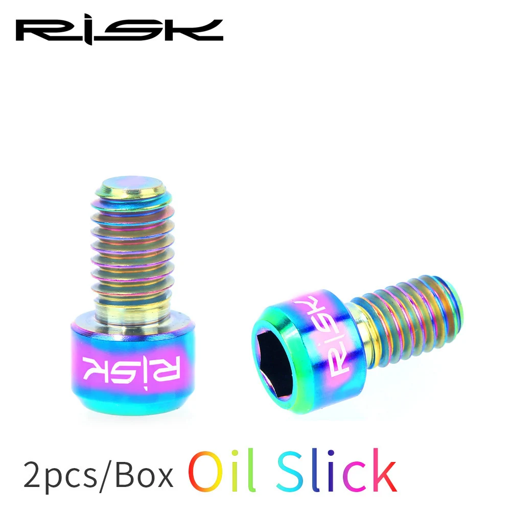 Risk 2PCS m6*10mm Road C ke Fix Inner Line Screws TC4 Titanium Alloy MTB Wire Fi - $38.30