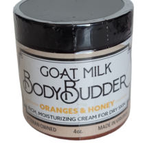 Body Budder Oranges N Honey Bates Family Farm Goat Milk Natural 4 oz Dry Skin - £11.06 GBP