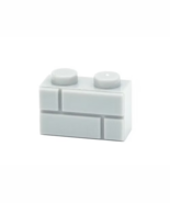 SM Grey Brick 1X2 Construction Brick Piece Custom Minifigures  - $7.89