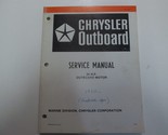1981 1982 Chrysler Hors-Bord 55 H.P.Hors-Bord Moteur Service Manuel OEM ... - $7.96