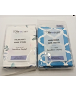 2x Original Turbie Twist Microfiber Hair Towel Super-Absorbent  Blue &amp; W... - $467.56 MXN