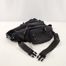 Belt Bags LOT x 3 GiftCraft Black Fanny Packs Zippered Vtg NWT - $33.85