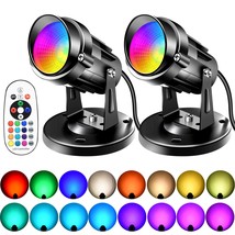 Spot Lights Indoor 6W Rgbw Led Spotlight With Remote Control 16 Color Changing U - £48.75 GBP