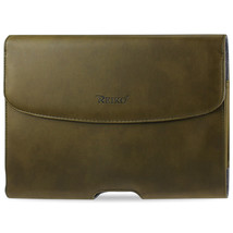 [Pack Of 2] Reiko Smooth Horizontal Leather Pouch In Army Green - £19.64 GBP