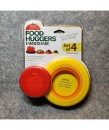 Farberware Food Huggers Reusable Silicone Food Savers Set of 4 Vegetable... - £9.00 GBP