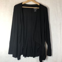Torrid Size 1 Black Knit Open Front Shirt Long Sleeve Super Soft Knits - £19.41 GBP