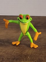 Rainforest Cafe Cha Cha Tree Frog PVC Figure Toy 3 1/2&quot; Tall Cake Topper - £8.01 GBP