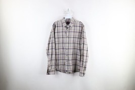Untuckit Mens Medium Slim Fit Collared Flannel Long Sleeve Button Shirt Plaid - £31.11 GBP