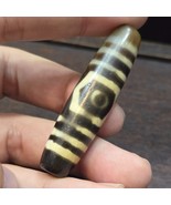 3 EYES Vintage OLD Himalayan Indo Tibetan rare Patterns eye Dzi Amulet B... - $1,573.19 MXN