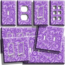 Victorian Filigree Hot Purple Shadow Light Switch Outlet Wall Plates Room Decor - £9.56 GBP+