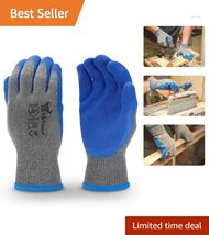 12 Pairs Large Rubber Latex Coated Work Gloves - Durable and Eco-Friendly - $35.59