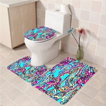3Pcs/set Bait &amp; Switch Lilly Bathroom Toliet Mat Set Anti Slip Bath Floo... - $33.29+