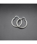 Silver Layered Real Gold Filled Round hoop Earrings 40mm - $221.81 MXN