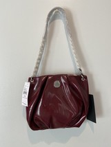 kendall+Kylie maroon Slouch Purse Silver Link Strap &amp; snap closure. - $23.03