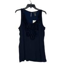 MM Couture By Miss Me Tank Top Size Large Black With Floral Stretch Womens - £15.81 GBP