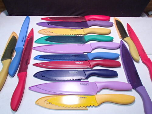 16 CUISINART COLOR CERAMIC COATED KITCHEN KNIVES ~~~ price drop - £71.93 GBP